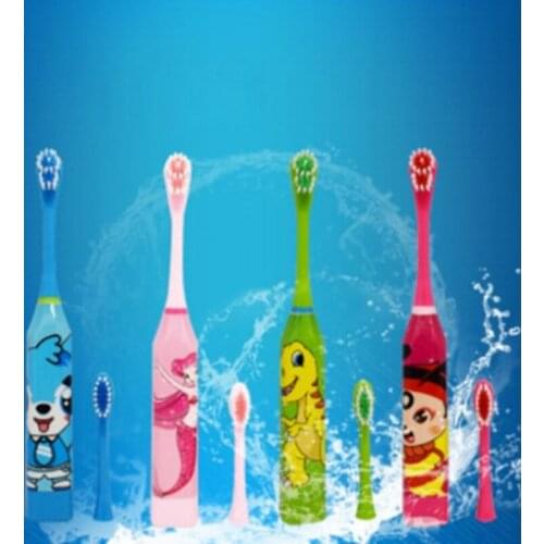 3 pcs Sonic Electric Toothbrush Childrens Cartoon Oral Hygiene Teeth Care Kids Remove Tooth Brush Stains Cavities
