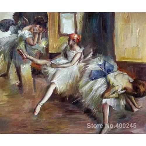 Art oil Painting Ballet Rehersal (detail) by Edgar Degas High quality Handmade