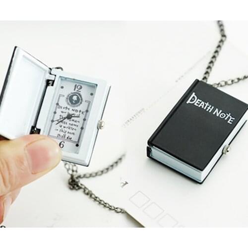 Mens Watches 2021Unique Death Note Book Quartz Pocket Watch Pendant Necklace Vintage Gift Relogio Masculino Pocket Watch Montre