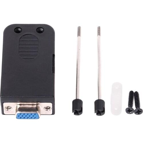 D-SUB DB15 VGA Female Male Plug Breakout Terminals Screw Type DIY Connector