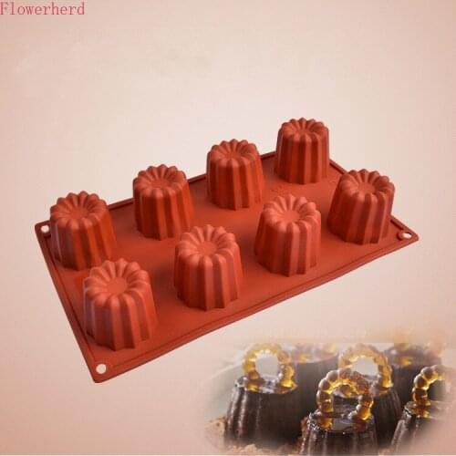 DIY 8-hole Flower Mold Silicone Mold Fondant Cake Mold Baking Tool Cake Decorating Handmade Soap Mold Chocolate Mold Candle Mold