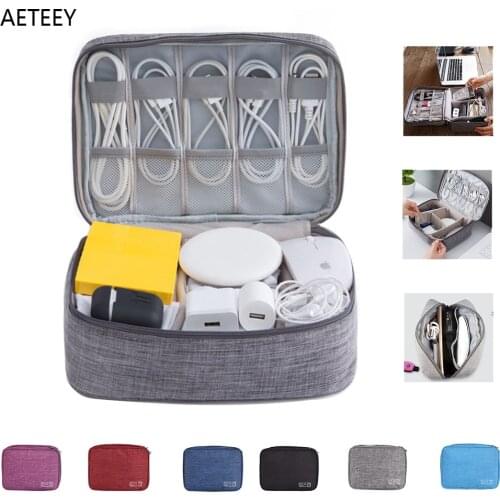 Watch Boxes Packaging Storage Bags Digital USB Gadget Organizer Charger Wires Cosmetic Zipper Storage Waterproof Organizer Case