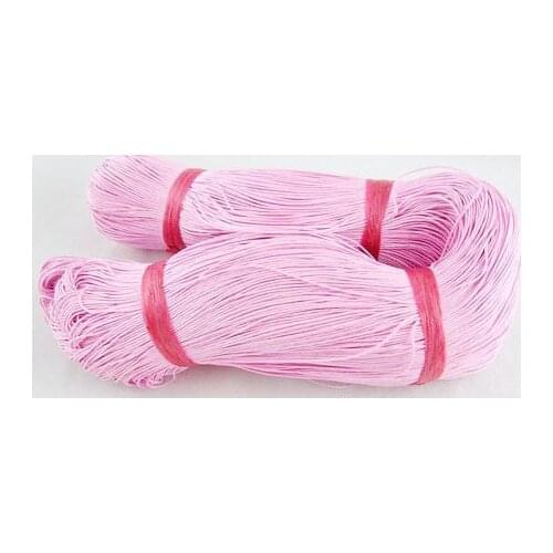 Cotton Wax Cord, Lt. Pink, 1mm in diameter, about 430m/bundle