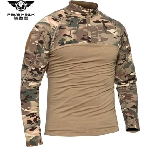 4XL Camouflage Tactical Shirt Army Fans Field Training Military Uniform Clothing Outdoor Hunting Camping Hiking Shirts Knit Tops