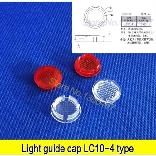 10pcs LC10-4 buckle type light guide cap 10mml transparent Indicator protective cover Round head lampshade