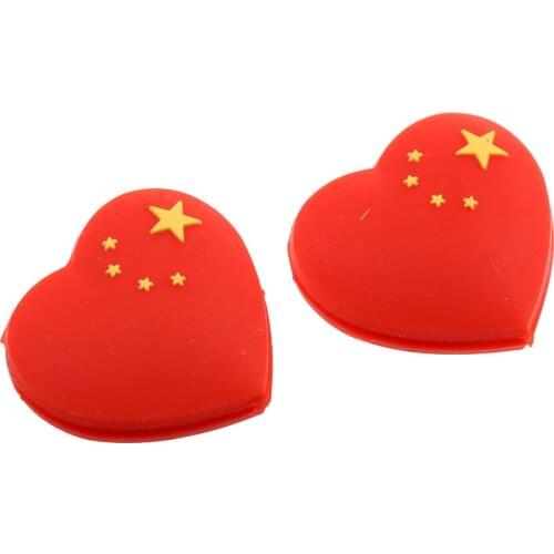 2Pcs Durable Tennis Racket Vibration Dampeners Shock Absorber - Red Heart