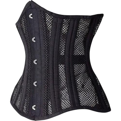 Women Corset Steel Bone Waist Trainer Underbust Corset Steampunk Gothic Clothing Black Corsets Belt Waist Slimming Corselet