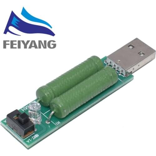 USB Port Mini Discharge Load Resistor Digital Current Voltage Meter Tester 2A/1A With Switch 1A Green Led / 2A Red Led