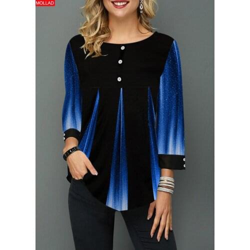 2020 New style Women Shirt Spring Women Long Shirt 5XL large size Three Quarter Sleeves Casual Shirt Tops