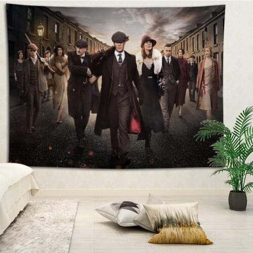New Arrival Peaky Blinders Tapestry Hanging Blanket background wall bedroom Home Art Tapestries Decor Customize your image