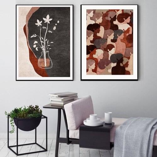 Feminist Poster Girl Power Art Prints Girl Gift Empowered Women Botanical Wall Art Canvas Painting Picture Woman Room Wall Decor