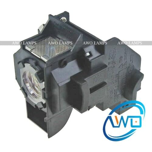 AWO Projector Lamp ELPLP44 Replacement V13H010L44 Compatible for Projectors MovieMate 50/55; EH-DM2/EMP-DM1