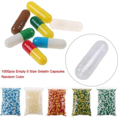 1000Pcs Empty Hard Gelatin Capsule MedicineCapsule 0# Refillable Empty Pill