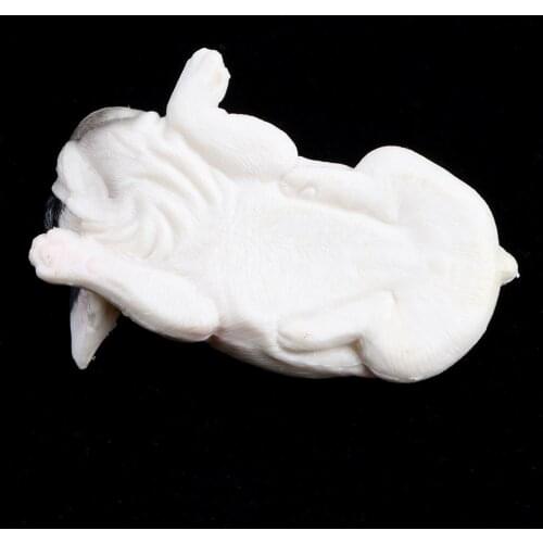 Realistic Sleeping French Bulldog Dog Animals Puppy Pet Figurine