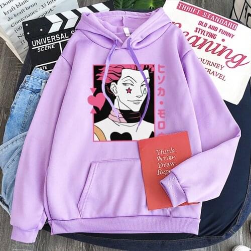 HISOKA MORROW Anime Hunter HXH Hoodies Winter Casual Lovers Thick Harajuku Couples Sweatshirt Hip Hop Korea Women Cheap Pullover