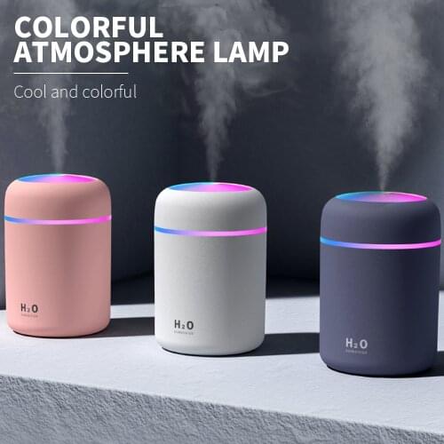 LED Light Air Humidifier Ultrasonic Aroma Essential Oil Diffuser USB Cool Mist Maker Purifier Aromatherapy Face Steamer Sprayer