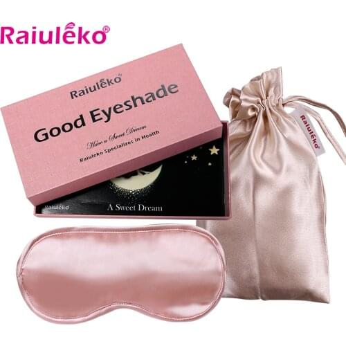 100% Pure Silk Sleep Eye Mask Portable Travel Eyepatch Nap Eye Patch Rest Blindfold Eye Cover Sleeping Mask Night Eyeshade HOT
