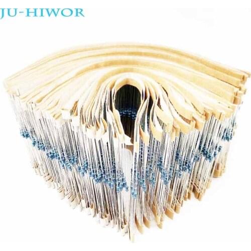1000pcs/lot 0.1-0.91 1-910 1K-910K 1M-10M 0 Ohm Metal Film Resistor Resistors 100 200 300 1K 2K 3K 1M 2M 3M ohms 1/6W Watt 1