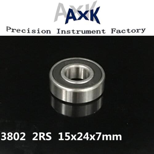 2019 Real New Free Shiooing 3802-2rs Bearing 15*24*7 Mm ( 1 Pc ) 3802 2rs Double Row Sealed Rs Angular Contact Ball Bearings