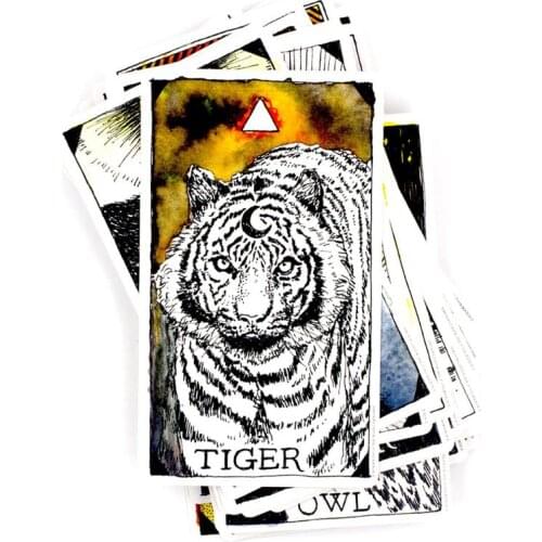 2021 New 63pcs English Tarot Deck The Wild Unknown Animal Spirits Guidebook Board Game