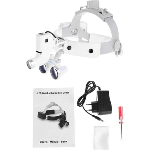 3.5 magnify high intensity led light magnifier with headlight operation enlarger clinical dental loupes