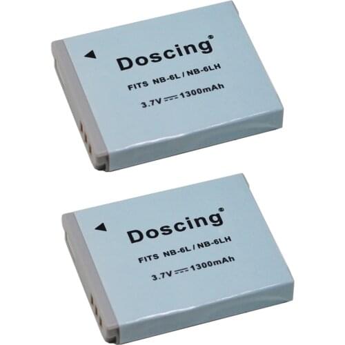 2Pcs NB-6LH NB-6L NB 6LH Battery for Canon Power-shot Camera HS SX520 SX530 SX540 SX600 SX610 SX700 SX710 IXUS 95 200 210 105