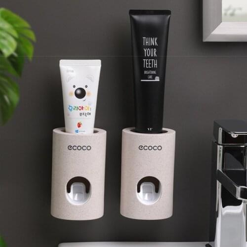 Automatic Toothpaste Dispenser Dust-proof Wall Mount Stand Squeezer Bathroom