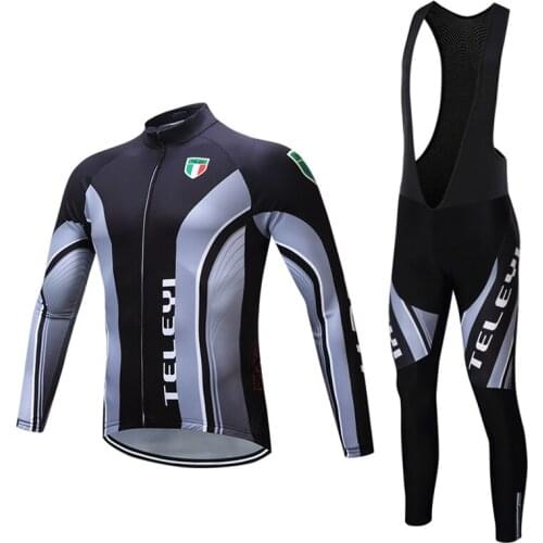 Quick-Dry Long Sleeve Cycling Clothing Men 2021 Autumn Bike Jersey Set BIB Gel Suit Male Bicycle Clothes MTB Kit Uniform Dress