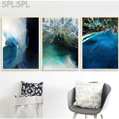 Oil Color Beach Ocean Abstract Landscape Wall Art Canvas Painting Nordic Posters And Prints Wall Pictures For Living Room Decor