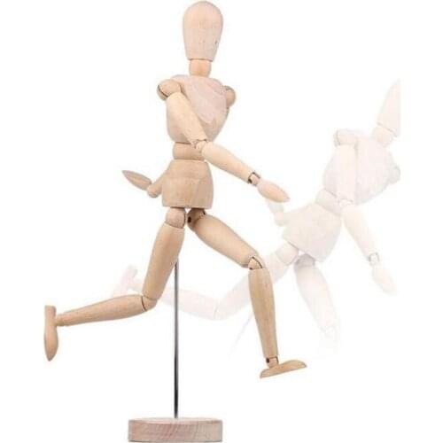 Wooden Joint Model Dolls 4.5/5.5/8 Inches Sketch Model Bauble Human Artist Wooden Manikin Drawing Mannequin Models