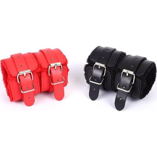 Exotic Bdsm Bondage Toys Sex Game PU Fur Handcuffs Ankle Cuffs Sexy Fun Butt Plug Sexo Anal Plug Lingeri Porn Sex Toys For Woman