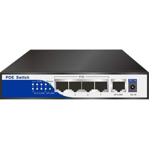 HY 10/100mbps rj45 switch poe 802.3af 4 port supply power 15.5w for ip cameras nvr ip phone wifi access point 4 port poe switch