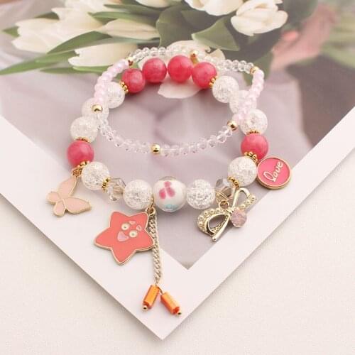 Bohemian small fresh sea crystal ceramic fringed string Conch Shell Pendant Christmas pendant bracelet for women Jewelry gifts