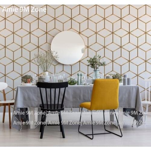 Light cream or beige color grid square pattern for living and bed room wallpaper discount customers wall size wallpaper