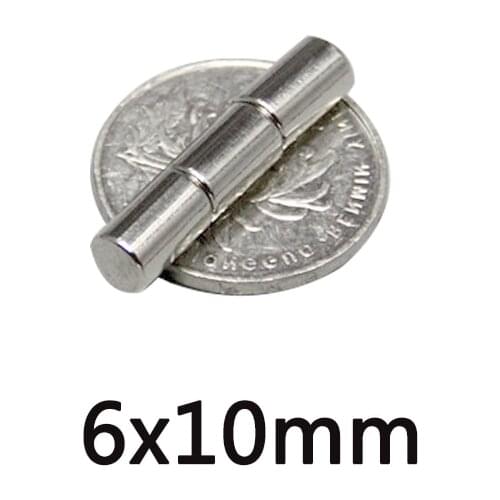 10/20/30PCS 6x10mm Search MinorMagnet Diameter 6mmx10mm Bulk Small Round Magnet 6x10mm Neodymium Disc Magnet 6*10mm