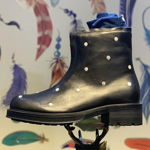 New 2018 White Wave point Zipper Boots High top Fashion Hot Mens Motorcycle Boots Man Shoes