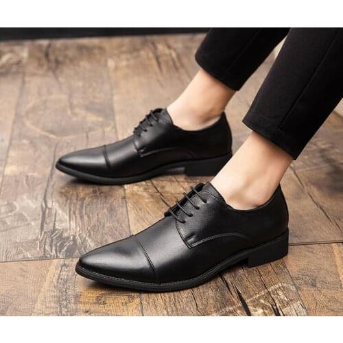 2020 New Men British Patchwork Pointed lace-up oxford Formal shoes Male Wedding prom Homecoming Shoes Sapato Social Masculino