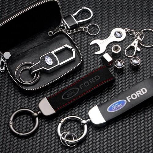 New Fashion Shield Stereo Car Keychain Ring Creative Mobile Bag Pendant For Ford Focus Fiesta Ranger Mondeo Escort Falcon Flex