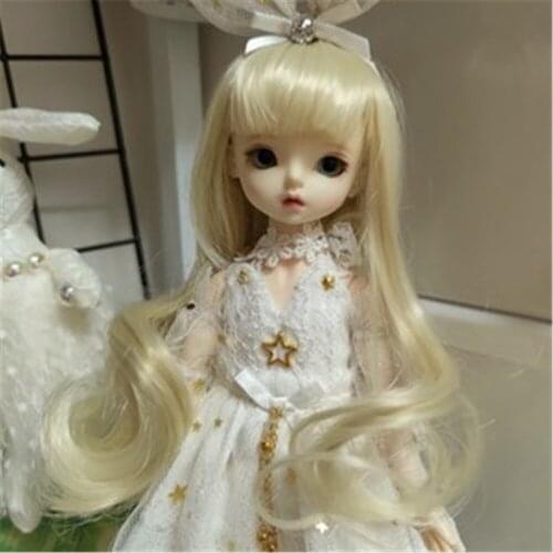 New High Quality High Temperature Fiber BJD SD Bangs Long Curly Wig Female Doll wig 1/3 1/4 1/6 1/8 Bjd Doll Wig 16-23# COLOR