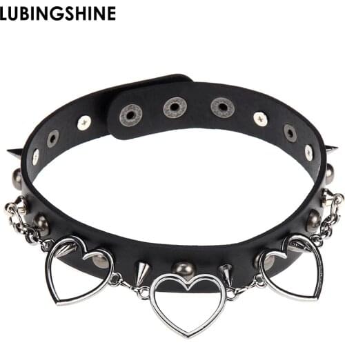 Sexy Punk Choker Necklace Collar Leather Choker Bondage Cosplay Goth Jewelry Women Gothic Necklace Harajuku Party Accessories