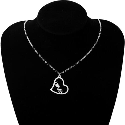 Popular in Europe and America, hollow out love heart L pendant, love love lovers pendant friend gift