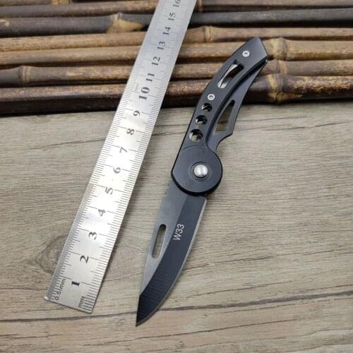 Droshipping Stainless Steel All Metal Portable Mini Pocket EDC Tool Fruit Knife Folding Knife W33