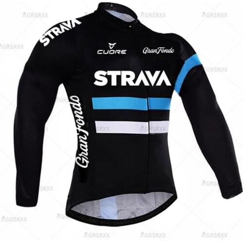 STRAVA 2021 Bicycle Jersey Road Bike Cycling Shirts Long Sleeves MTB Team Pro Cycle Jersey for Men Autumn Mountain Sportswear
