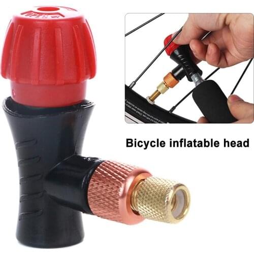 Bicycle Air Pump Head Bicycle for Co2 Bottle Presta Valve Fast Inflatable Road Mtb Mountain Bike Air Inflator Accessory