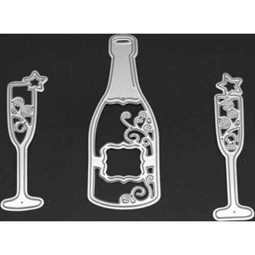 YINISE Metal Cutting Dies Cut Wineglass For Scrapbooking Stencils DIY Album Cards Decoration Embossing Folder Die CUTS Cutter