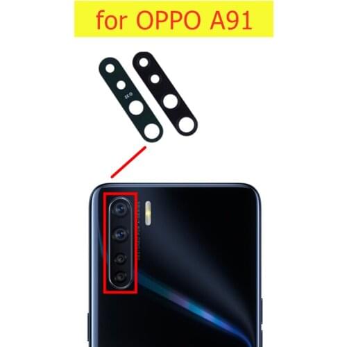 2pcs/lot for OPPO A91 Back Camera Glass Lens Main Rear Camera Lens with Glue Repair Spare Parts