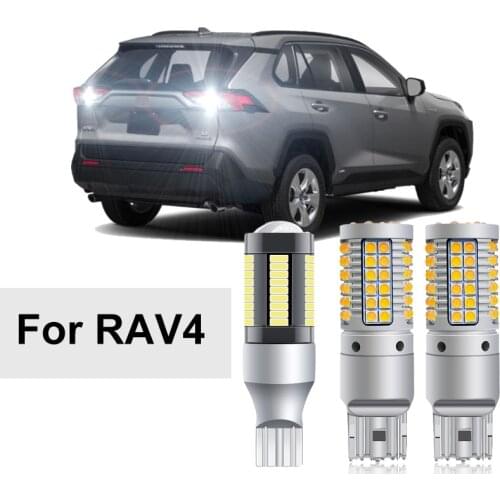 2Pcs For Toyota RAV4 2019 2020 2021 LED Exterior Lights Rear Front Turn Signal Reversing Backup Lights Bulbs