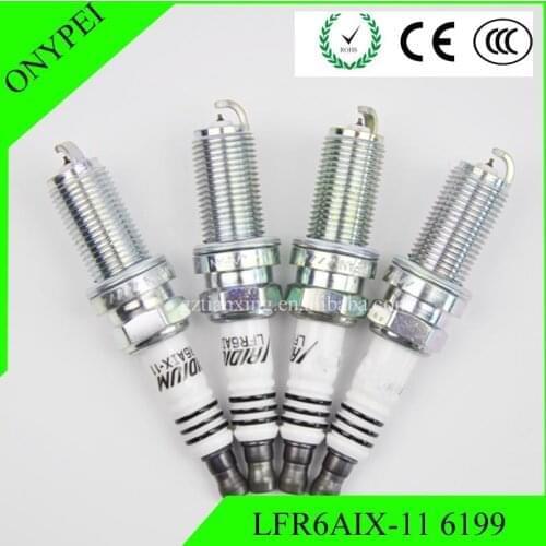 4 x LFR6AIX11 Car Plugs LFR6AIX-11 6619 Iridium Spark Plug For BMW Subaru Volvo Yamaha Toyota LFR6AIX 11