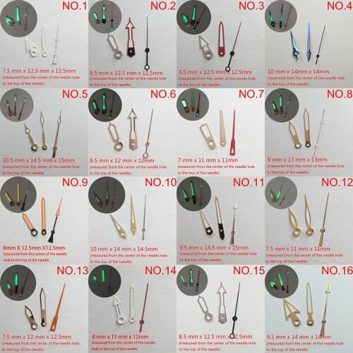 Watch accessories hand watch pointer NH35 Golden pointer green blue super luminous, suitable for NH35, NH36 movement hands