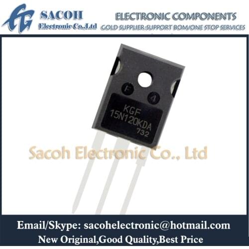 Free shipping 10Pcs KGF15N120KDA 15N120KDA KGH15N120NDA KGT15N120NDA 15N120KDA TO-247 15A 1200V Silicon N Channel Power IGBT